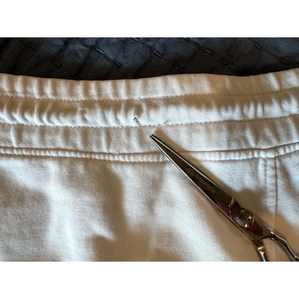 Tommy Hilfiger Sweat Shorts Men's Large White 100% Cotton Drawstring 8
